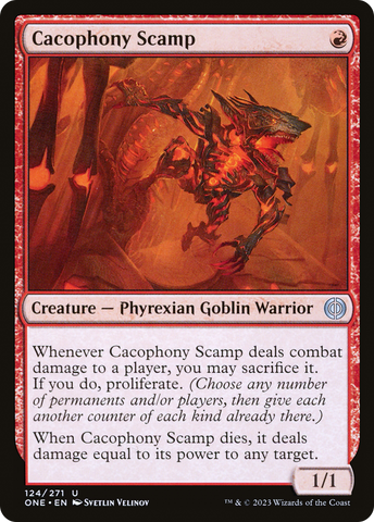 Cacophony Scamp [Phyrexia: All Will Be One] - The Mythic Store | 24h Order Processing