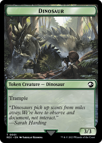 Treasure (0018) // Dinosaur (0001) Double-Sided Token [The Lost Caverns of Ixalan Tokens] - The Mythic Store | 24h Order Processing