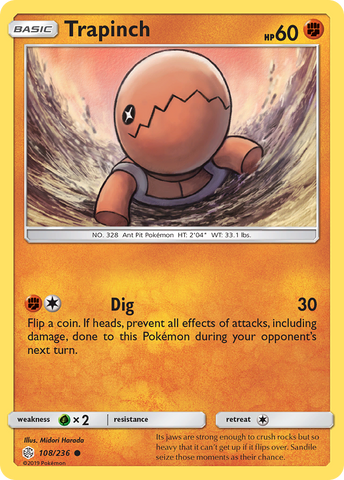 Trapinch (108/236) [Sun & Moon: Cosmic Eclipse] - The Mythic Store | 24h Order Processing