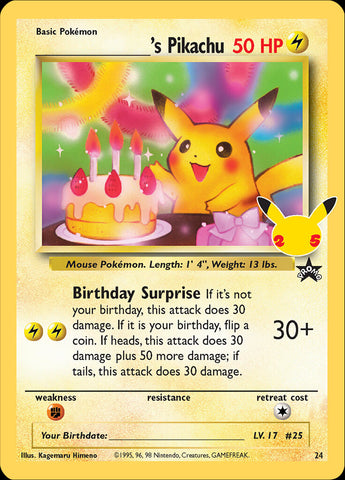 _____'s Pikachu (24) [Celebrations: 25th Anniversary - Classic Collection] - The Mythic Store | 24h Order Processing