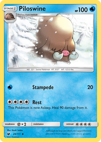 Piloswine (20/111) [Sun & Moon: Crimson Invasion] - The Mythic Store | 24h Order Processing