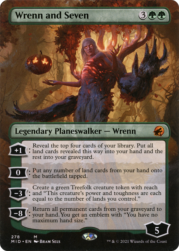Wrenn and Seven (Borderless) [Innistrad: Midnight Hunt] - The Mythic Store | 24h Order Processing