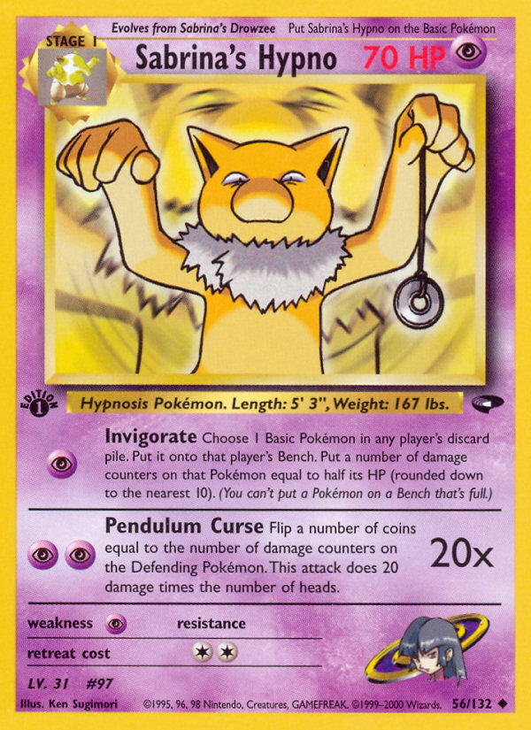 Sabrina's Hypno (56/132) [Gym Challenge 1st Edition] - The Mythic Store | 24h Order Processing