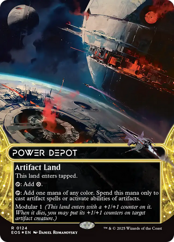 Power Depot (0124) (Borderless) (Galaxy Foil) [Edge of Eternities: Stellar Sights] - The Mythic Store | 24h Order Processing