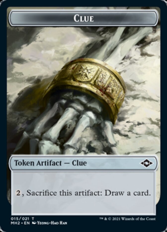 Clue (15) // Timeless Dragon Double-Sided Token [Modern Horizons 2 Tokens] - The Mythic Store | 24h Order Processing