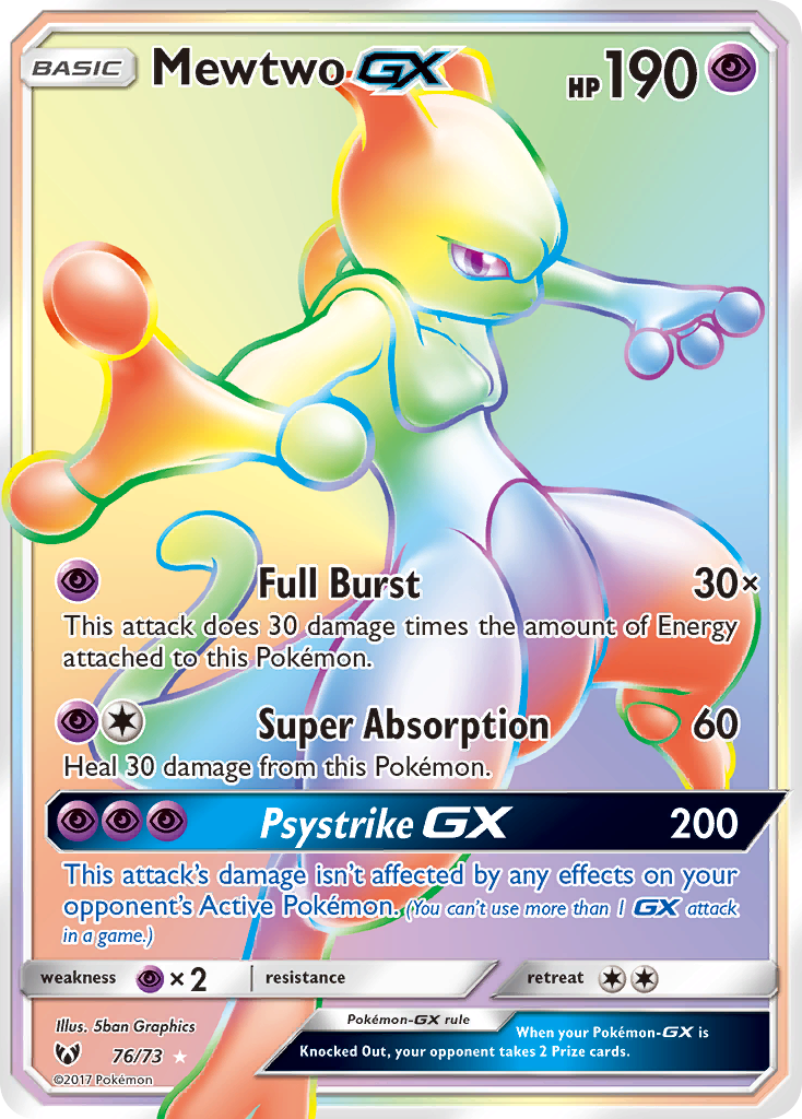 Mewtwo GX (76/73) [Sun & Moon: Shining Legends] - The Mythic Store | 24h Order Processing