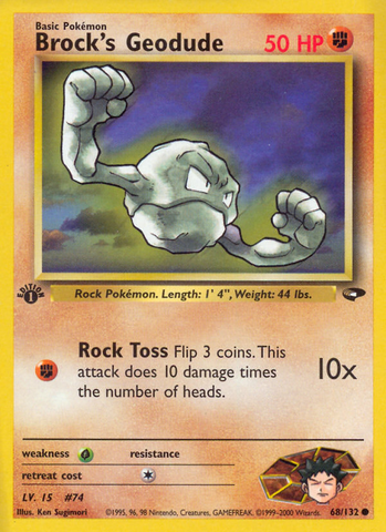 Brock's Geodude (68/132) [Gym Challenge 1st Edition] - The Mythic Store | 24h Order Processing