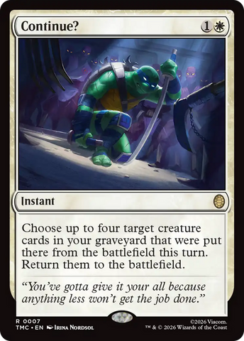 Continue? [Teenage Mutant Ninja Turtles Commander] - The Mythic Store | 24h Order Processing