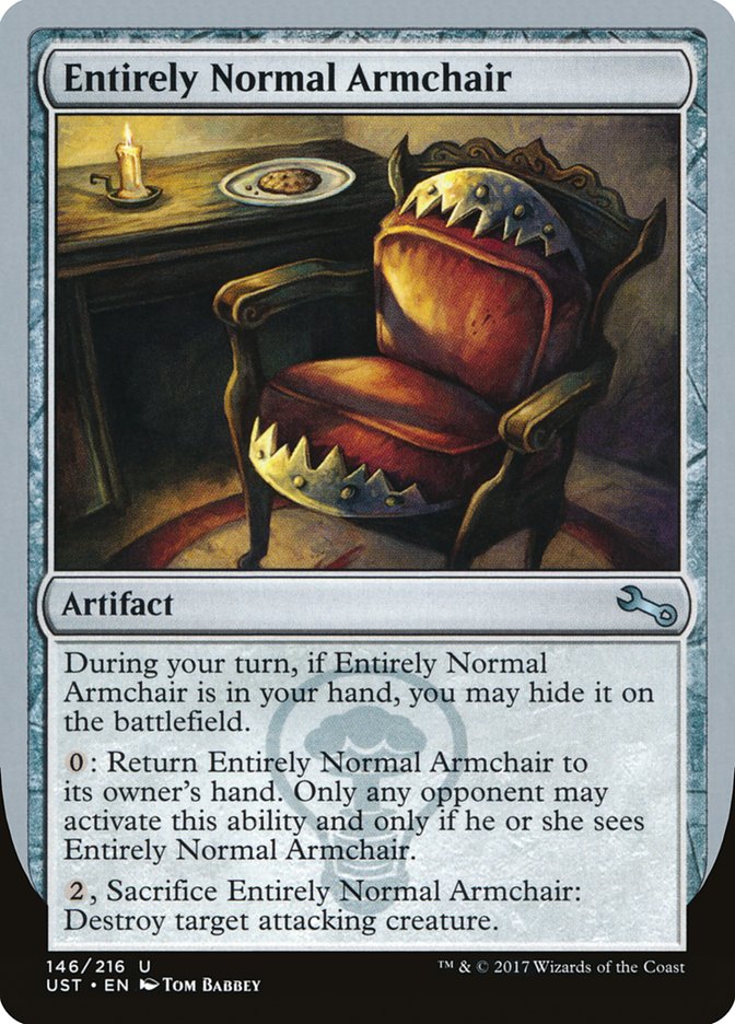 Entirely Normal Armchair [Unstable] - The Mythic Store | 24h Order Processing