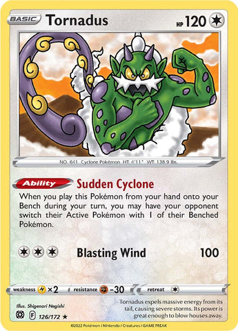 Tornadus (126/172) [Sword & Shield: Brilliant Stars] - The Mythic Store | 24h Order Processing