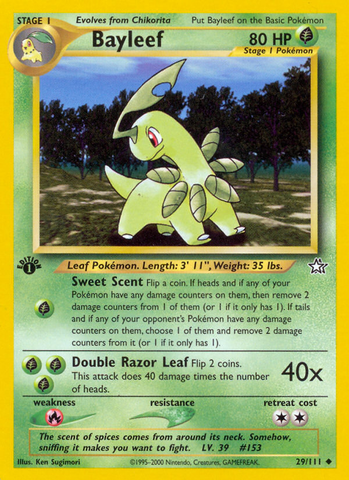Bayleef (29/111) [Neo Genesis 1st Edition] - The Mythic Store | 24h Order Processing