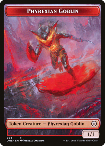 Phyrexian Goblin // Poison Counter Double-Sided Token [Phyrexia: All Will Be One Tokens] - The Mythic Store | 24h Order Processing
