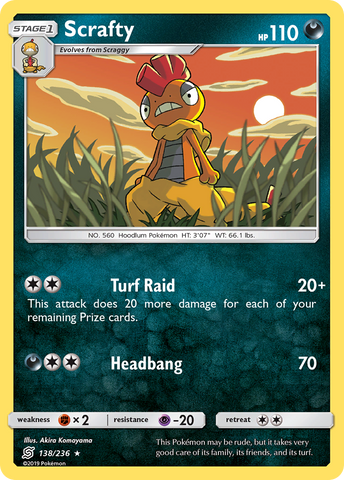 Scrafty (138/236) [Sun & Moon: Unified Minds] - The Mythic Store | 24h Order Processing