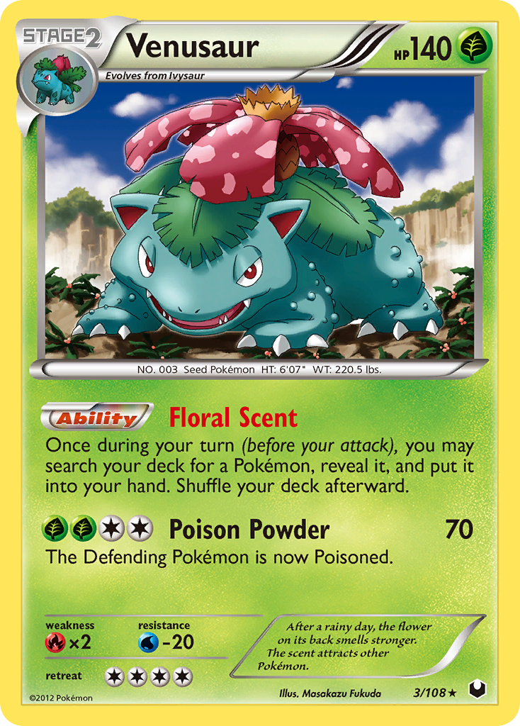 Venusaur (3/108) [Black & White: Dark Explorers] - The Mythic Store | 24h Order Processing