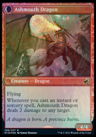 Smoldering Egg // Ashmouth Dragon [Innistrad: Midnight Hunt Prerelease Promos] - The Mythic Store | 24h Order Processing