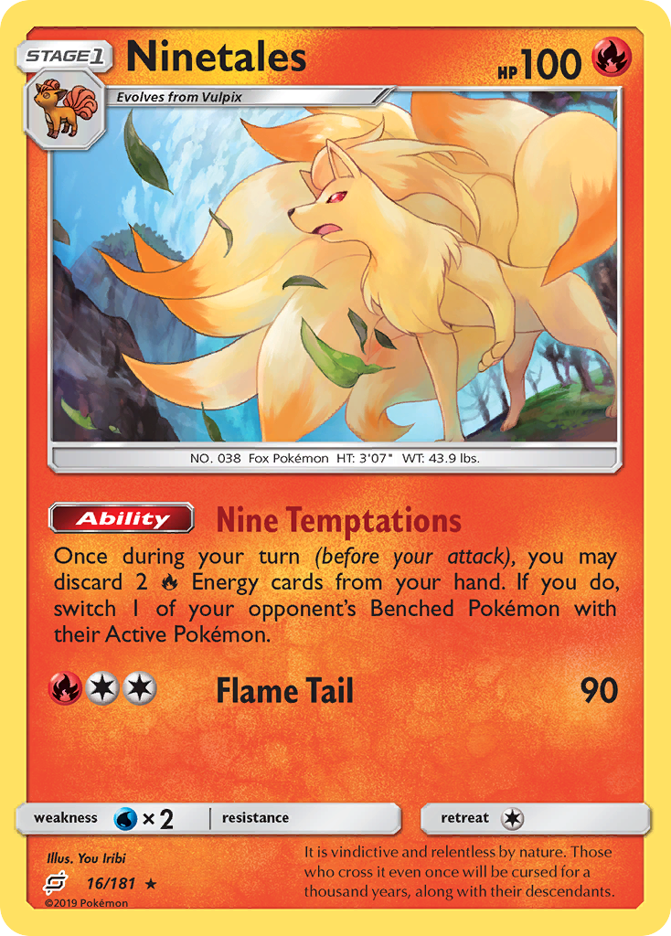 Ninetales (16/181) [Sun & Moon: Team Up] - The Mythic Store | 24h Order Processing