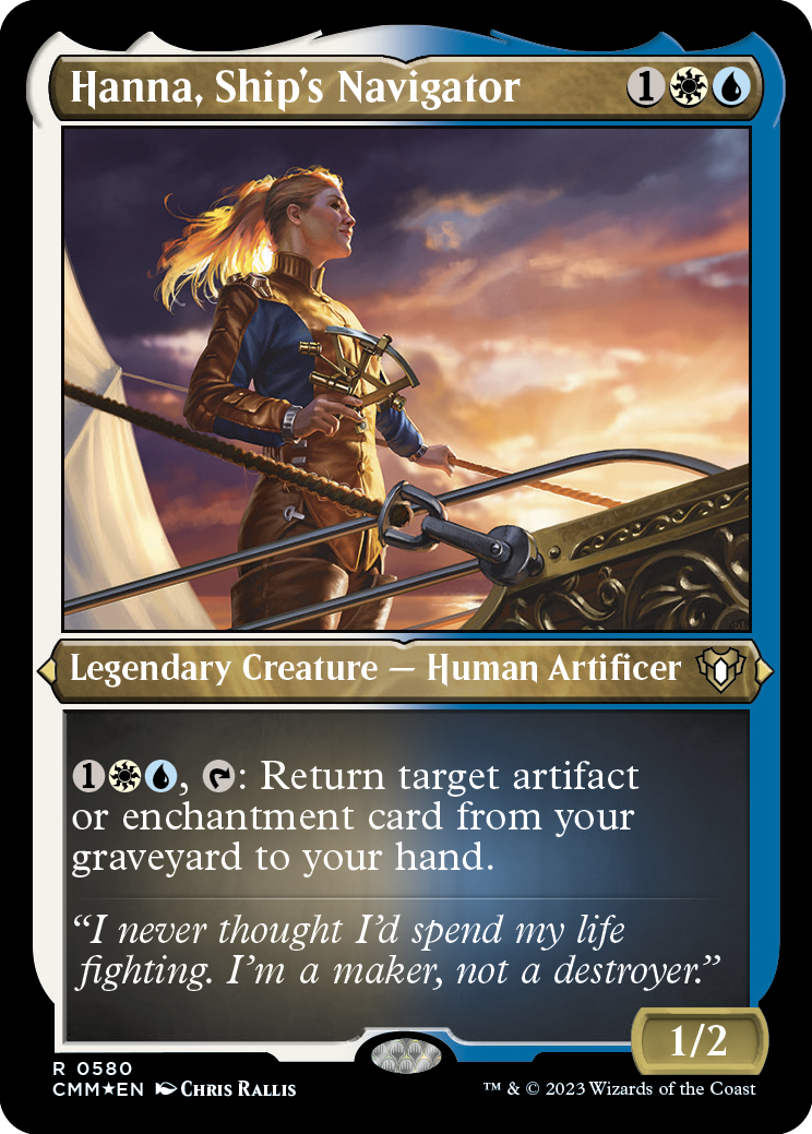 Hanna, Ship's Navigator (Foil Etched) [Commander Masters] - The Mythic Store | 24h Order Processing