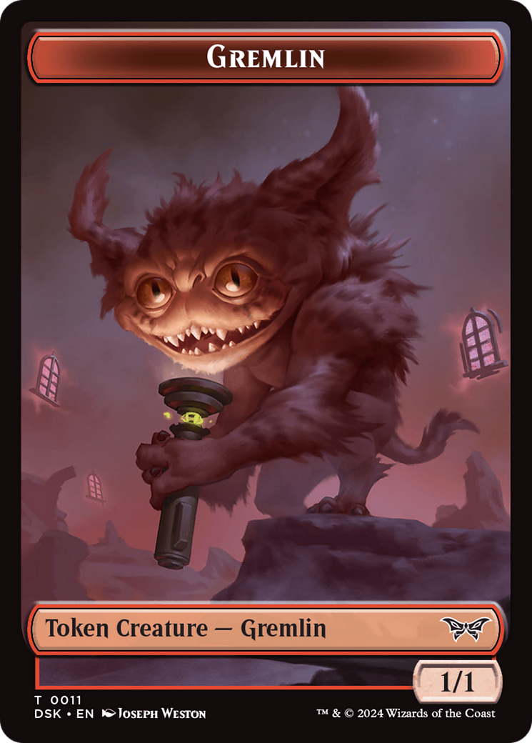 Glimmer // Gremlin Double-Sided Token [Duskmourn: House of Horror Tokens] - The Mythic Store | 24h Order Processing