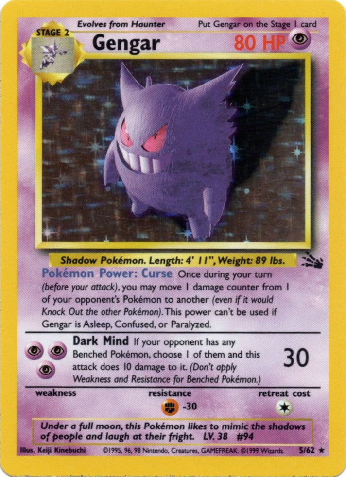 Gengar (5/62) [Fossil Unlimited] - The Mythic Store | 24h Order Processing