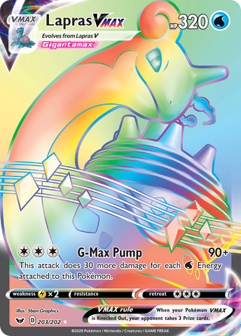 Lapras VMAX (203/202) [Sword & Shield: Base Set] - The Mythic Store | 24h Order Processing