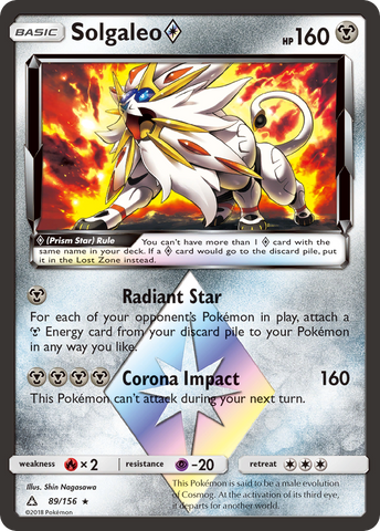 Solgaleo (89/156) (Prism Star) [Sun & Moon: Ultra Prism] - The Mythic Store | 24h Order Processing