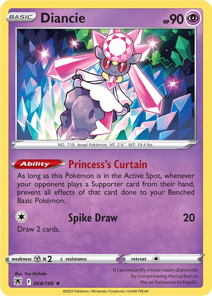Diancie (068/189) [Sword & Shield: Astral Radiance] - The Mythic Store | 24h Order Processing
