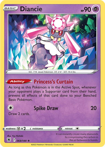 Diancie (068/189) [Sword & Shield: Astral Radiance] - The Mythic Store | 24h Order Processing