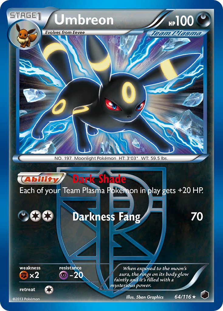 Umbreon (64/116) (Moltres Legendary Battle Deck) (Theme Deck Exclusive) [Black & White: Plasma Freeze] - The Mythic Store | 24h Order Processing