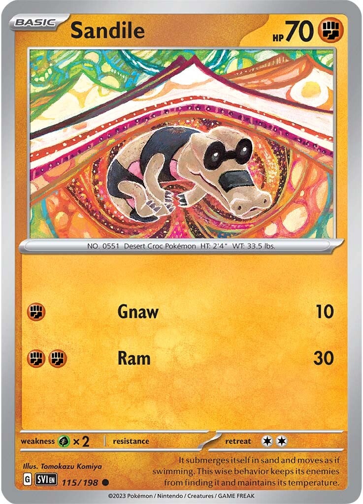 Sandile (115/198) [Scarlet & Violet: Base Set] - The Mythic Store | 24h Order Processing