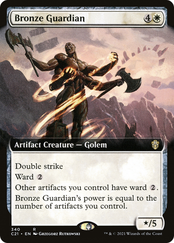 Bronze Guardian (Extended Art) [Commander 2021] - The Mythic Store | 24h Order Processing