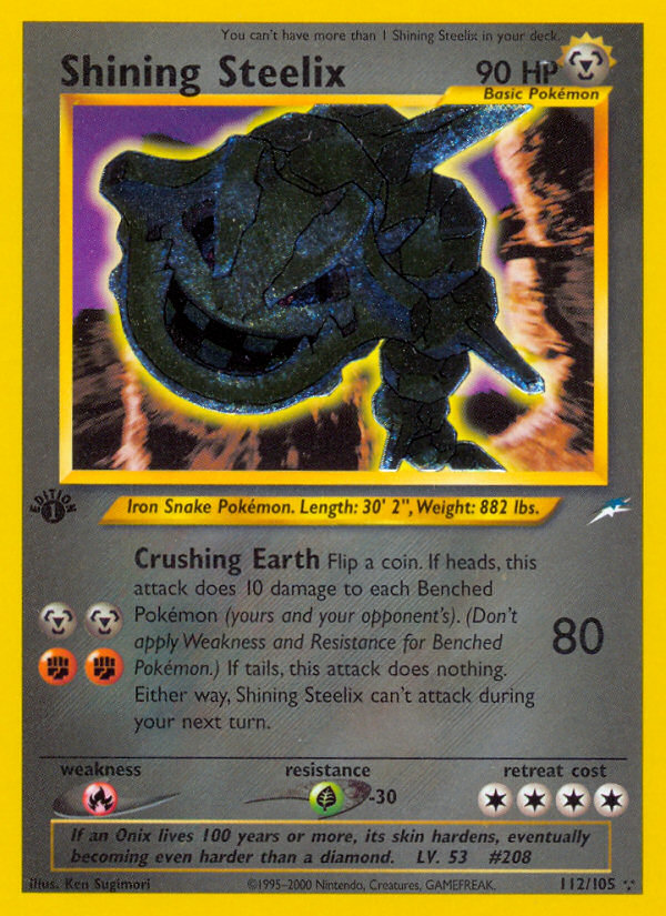 Shining Steelix (112/105) [Neo Destiny 1st Edition] - The Mythic Store | 24h Order Processing