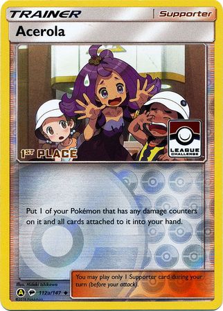 Acerola (112a/147) (League Promo 1st Place) [Sun & Moon: Burning Shadows] - The Mythic Store | 24h Order Processing