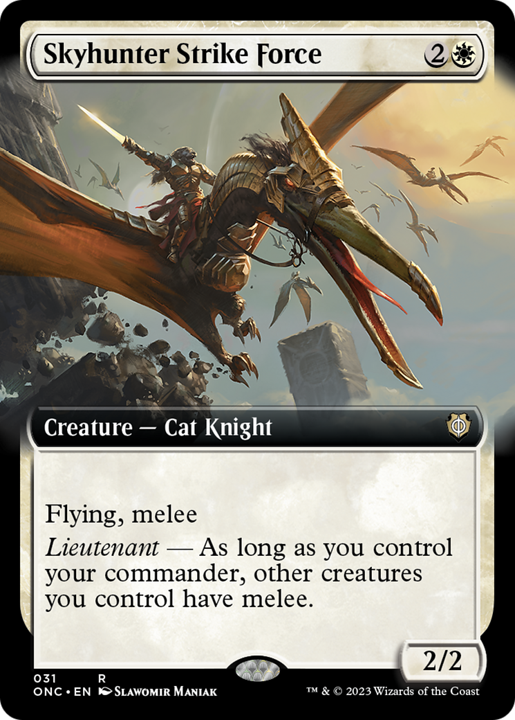 Skyhunter Strike Force (Extended Art) [Phyrexia: All Will Be One Commander] - The Mythic Store | 24h Order Processing