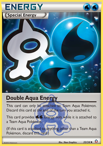 Double Aqua Energy (33/34) [XY: Double Crisis] - The Mythic Store | 24h Order Processing