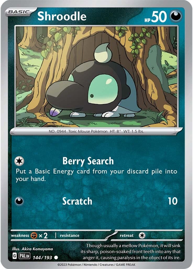 Shroodle (144/193) [Scarlet & Violet: Paldea Evolved] - The Mythic Store | 24h Order Processing