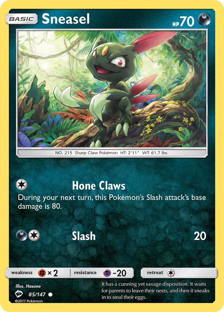 Sneasel (85/147) [Sun & Moon: Burning Shadows] - The Mythic Store | 24h Order Processing