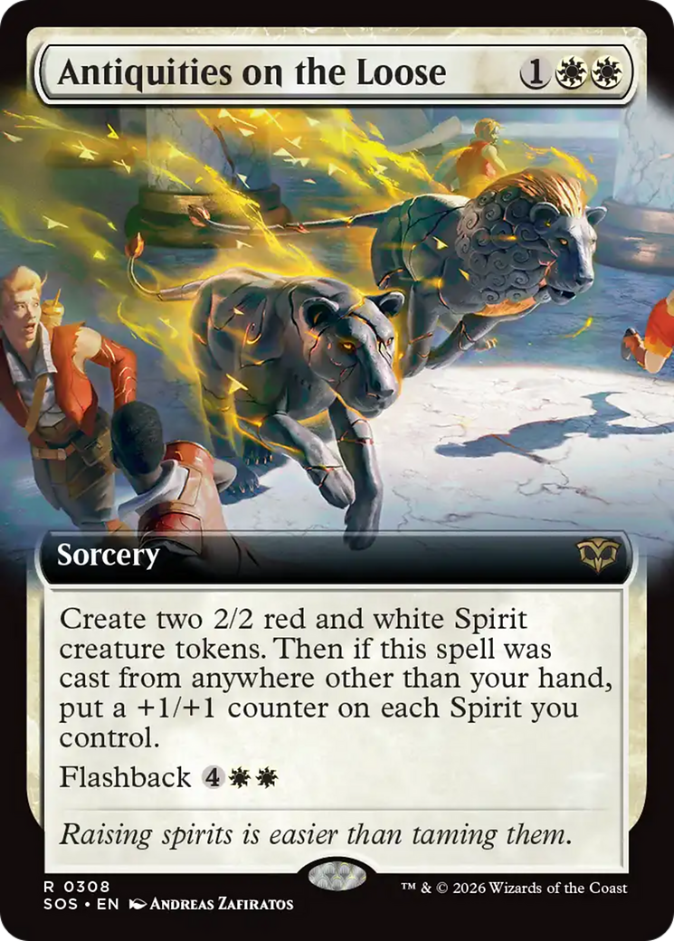 Antiquities on the Loose (Extended Art) [Secrets of Strixhaven] - The Mythic Store | 24h Order Processing
