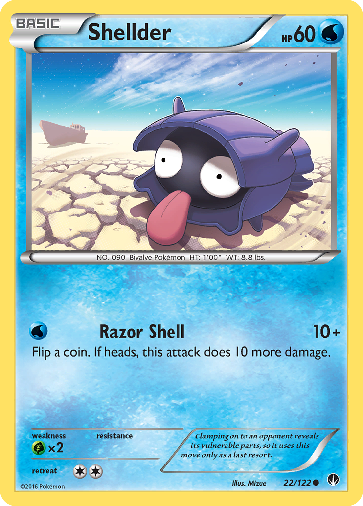 Shellder (22/122) [XY: BREAKpoint] - The Mythic Store | 24h Order Processing