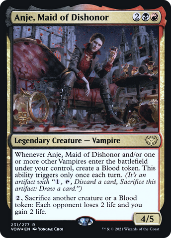 Anje, Maid of Dishonor [Innistrad: Crimson Vow Prerelease Promos] - The Mythic Store | 24h Order Processing