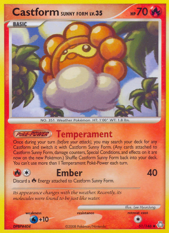 Castform Sunny Form (51/146) [Diamond & Pearl: Legends Awakened] - The Mythic Store | 24h Order Processing