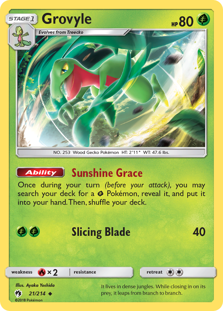 Grovyle (21/214) [Sun & Moon: Lost Thunder] - The Mythic Store | 24h Order Processing