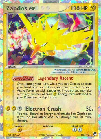 Zapdos ex (116/112) [EX: FireRed & LeafGreen] - The Mythic Store | 24h Order Processing
