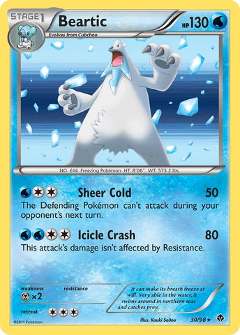 Beartic (30/98) (Cracked Ice Holo) (Blister Exclusive) [Black & White: Emerging Powers] - The Mythic Store | 24h Order Processing