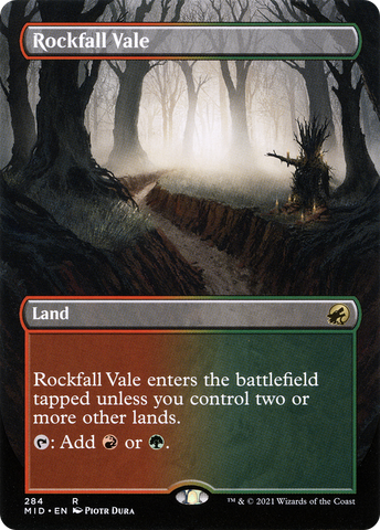 Rockfall Vale (Borderless Alternate Art) [Innistrad: Midnight Hunt] - The Mythic Store | 24h Order Processing