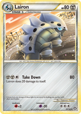 Lairon (37/102) [HeartGold & SoulSilver: Triumphant] - The Mythic Store | 24h Order Processing