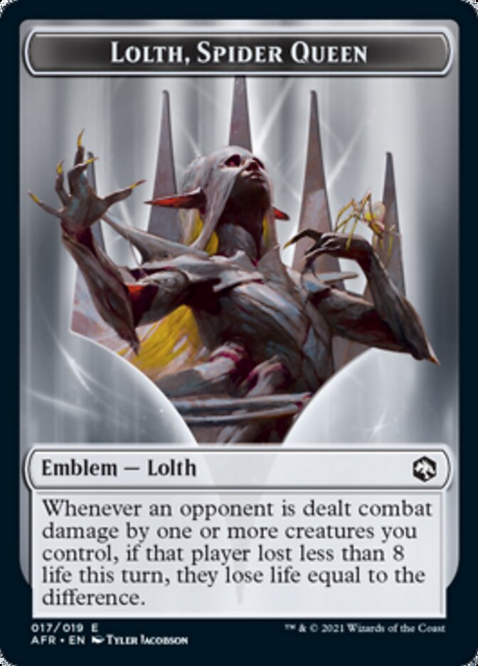Treasure // Lolth, Spider Queen Emblem Double-Sided Token [Dungeons & Dragons: Adventures in the Forgotten Realms Tokens] - The Mythic Store | 24h Order Processing