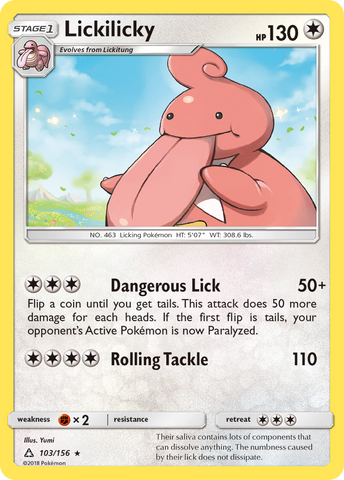 Lickilicky (103/156) [Sun & Moon: Ultra Prism] - The Mythic Store | 24h Order Processing