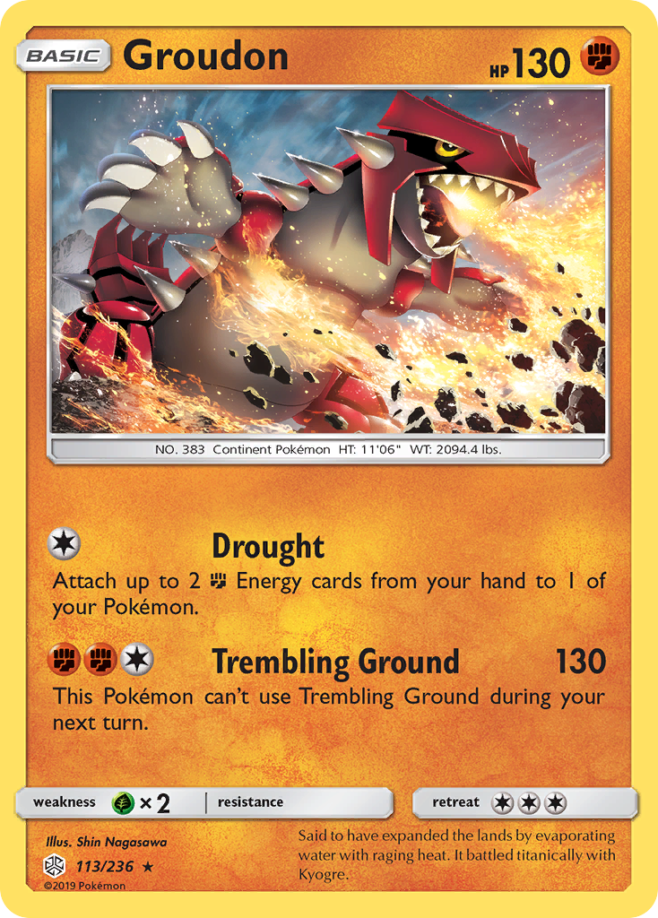 Groudon (113/236) [Sun & Moon: Cosmic Eclipse] - The Mythic Store | 24h Order Processing