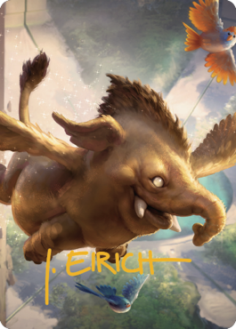 Lulu, Loyal Hollyphant Art Card (18) (Gold-Stamped Signature) [Commander Legends: Battle for Baldur's Gate Art Series] - The Mythic Store | 24h Order Processing