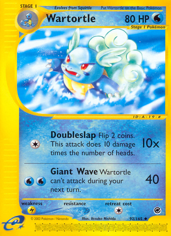 Wartortle (92/165) [Expedition: Base Set] - The Mythic Store | 24h Order Processing
